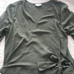 Olive Green LOFT Outlet top